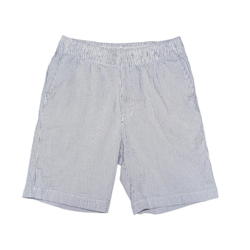 Uniqlo Blue‎ White Seersucker Striped Shorts 8" Elastic Waist Men's M 372-467233